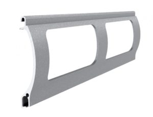 Grau perlmutt matt Stranggepresstes PEK 52 Aluminiumprofil Gitter